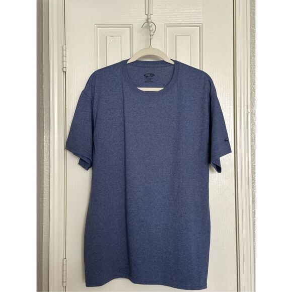 Navy blue crewneck Champion T-shirt size L - Picture 2 of 5